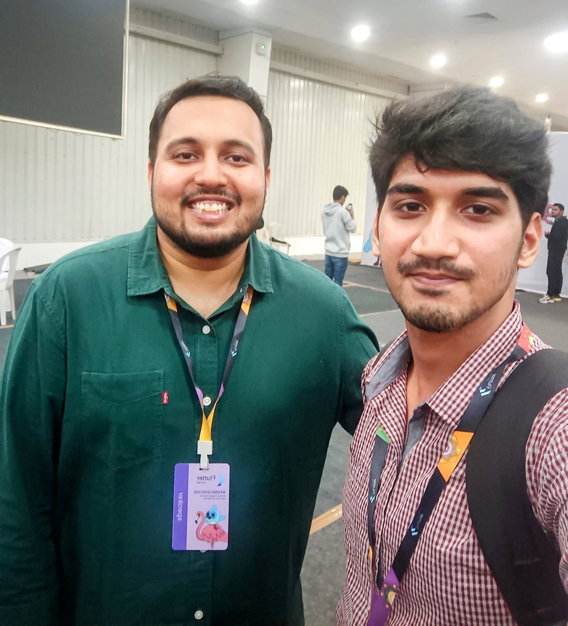 Me with Ayush Shekar at the Flutter Conf India